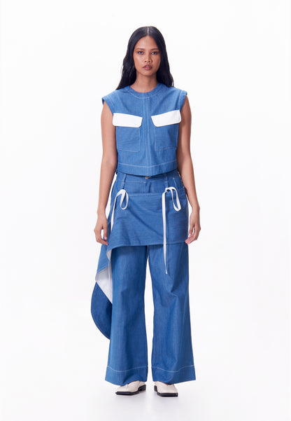 R.A.F. X nicolò  NP002 Pants W/ Belt  (Lt.Blue)