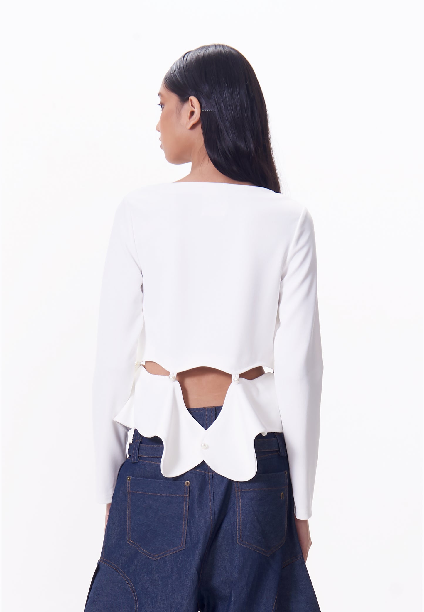 R.A.F. X nicolò  NP003 Long Sleeve Top (White)