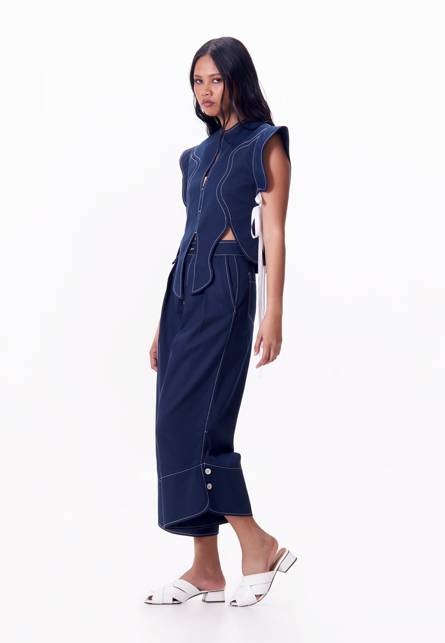 R.A.F. x nicolò NP005 Sleeveless Top (Navy)