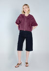 RAF Ford Quarter Sleeve Jacket Top (Maroon)