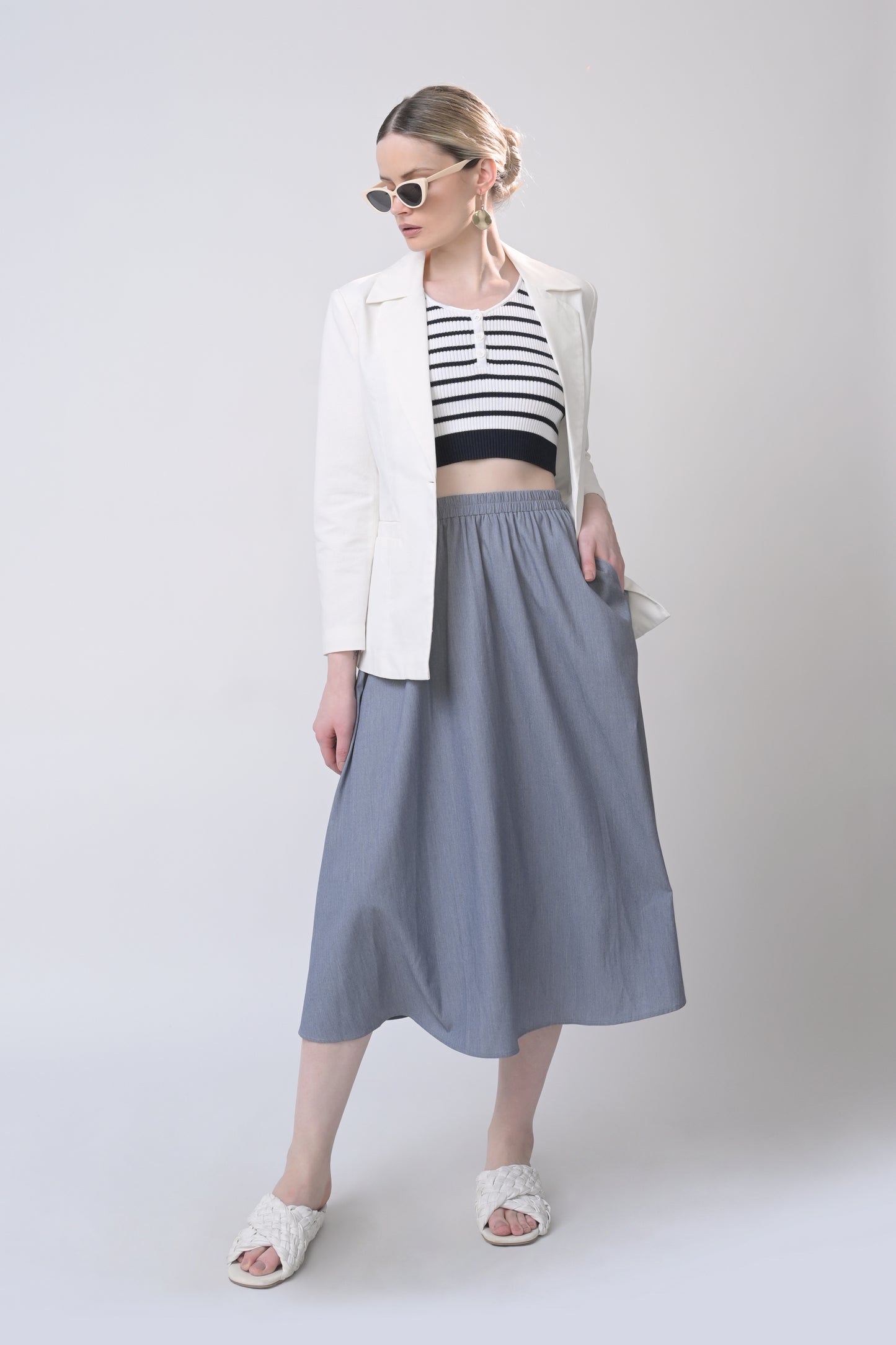 RAF Boheme Skirt (Plain Blue)