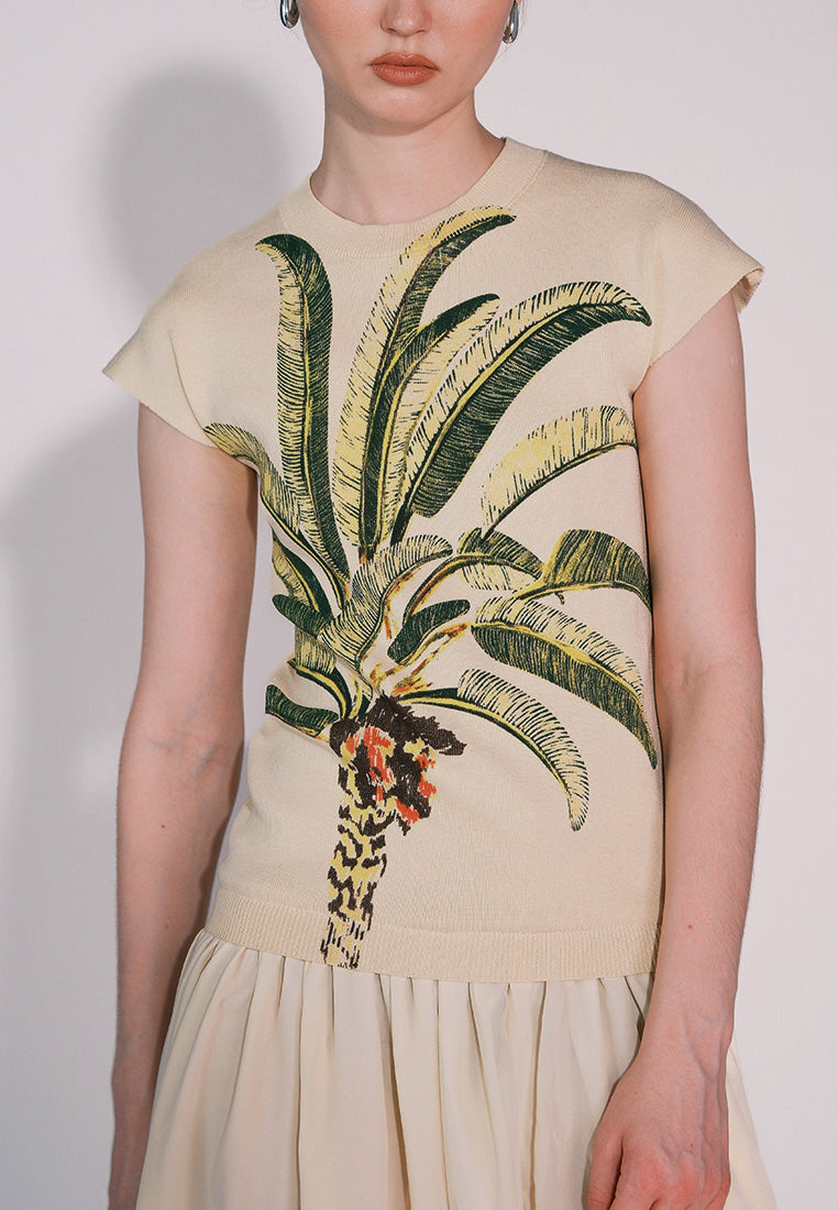 RAF Casablanca Short Sleeve Dress (Printed Cream)