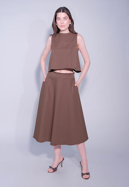 RAF Daxtone Skirt (Plain Choco Brown)