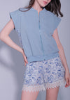 RAF Dayton Short Sleeve Top (Light Blue)