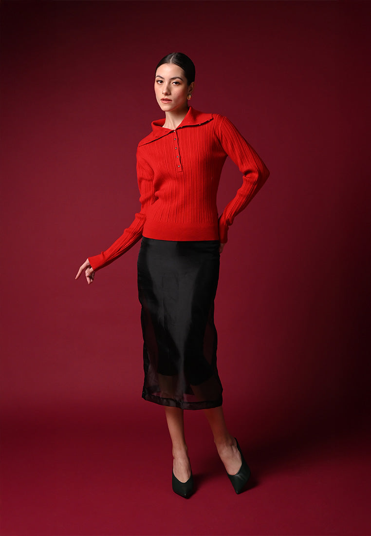 RAF Gustavo Long Sleeve Top (Red)