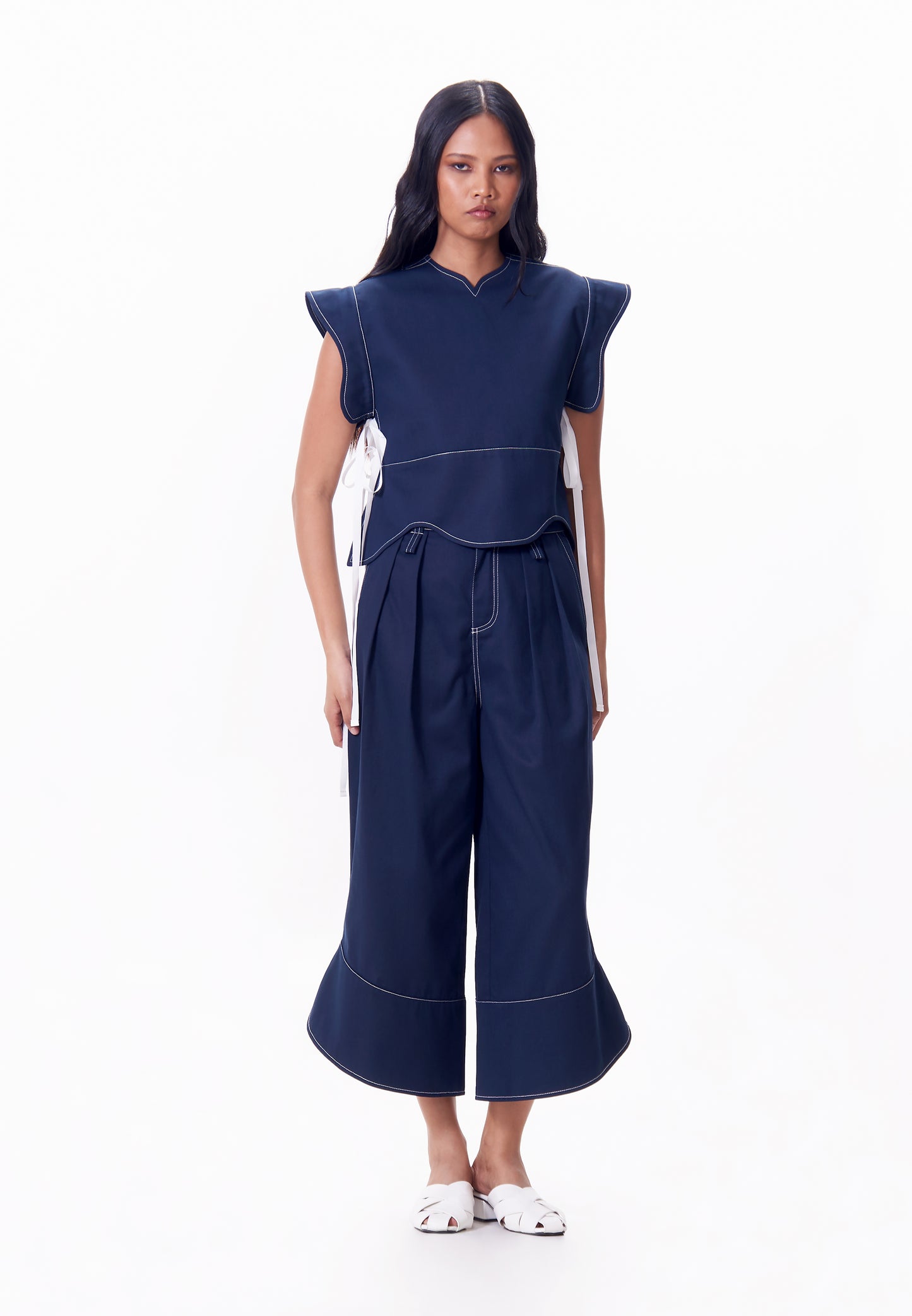 R.A.F. x nicolò NP005 Sleeveless Top (Navy)