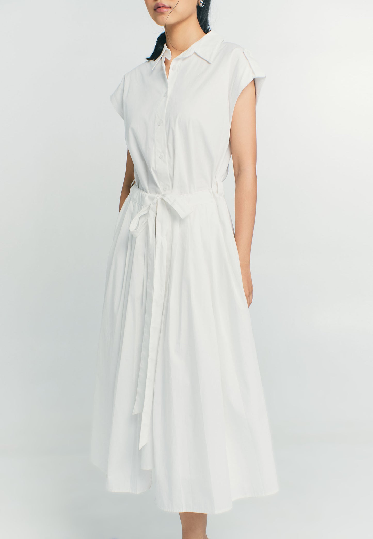 RAF Poppy Extended Sleeve Dress (White)
