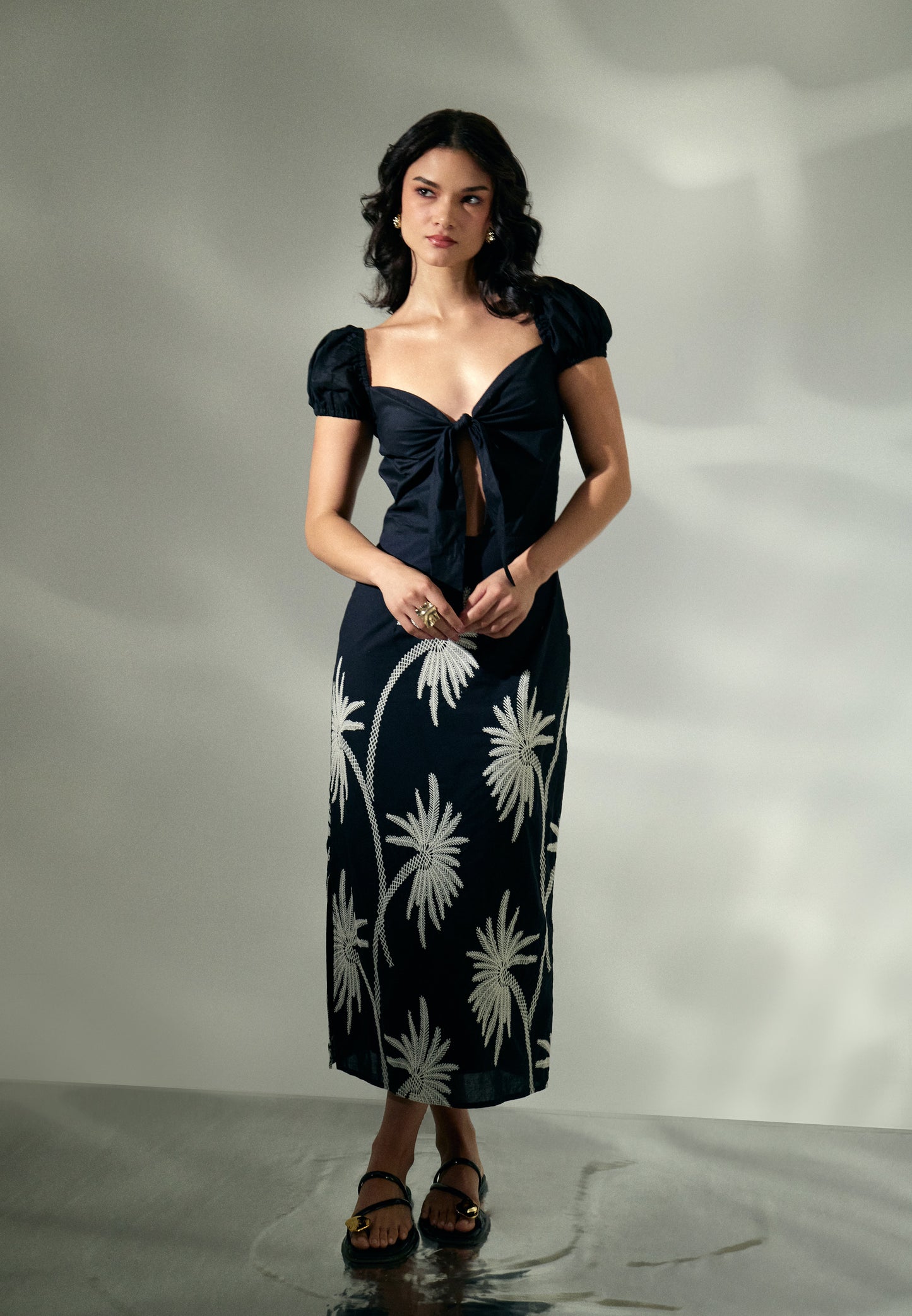 RAF Keep Short Sleeve Dress  (Printed Black)