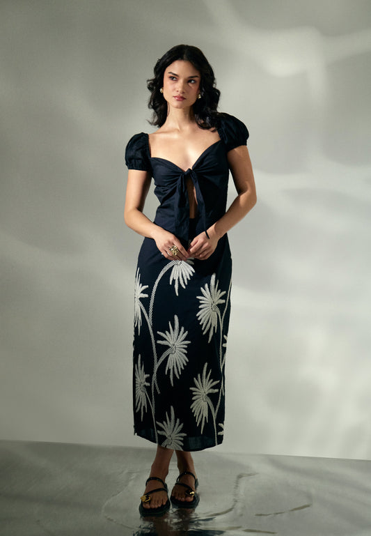 RAF Keep Short Sleeve Dress  (Printed Black)