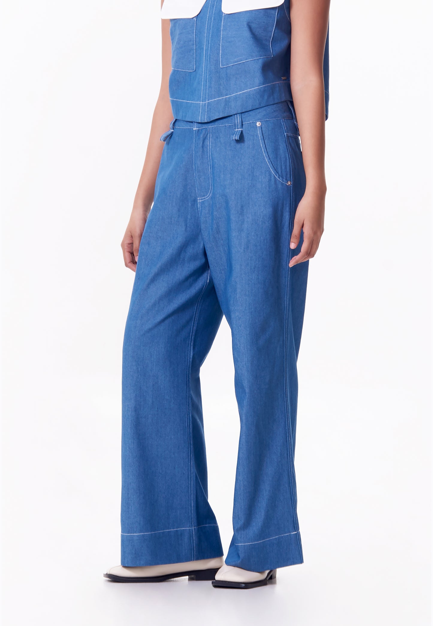 R.A.F. X nicolò  NP002 Pants W/ Belt  (Lt.Blue)