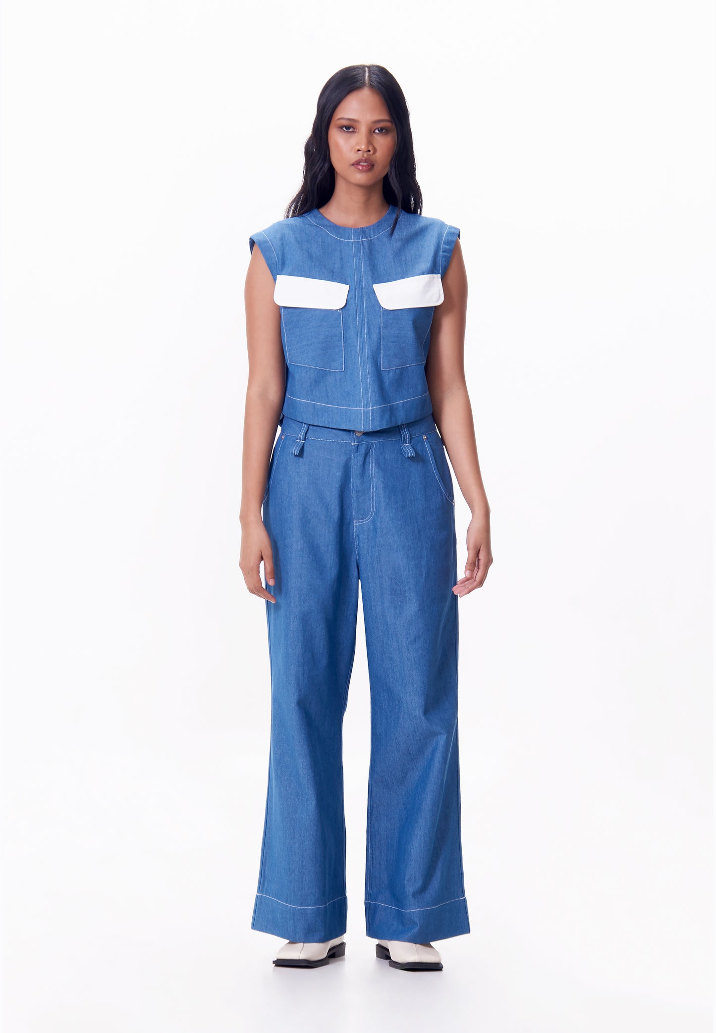 R.A.F. X nicolò  NP002 Pants W/ Belt  (Lt.Blue)