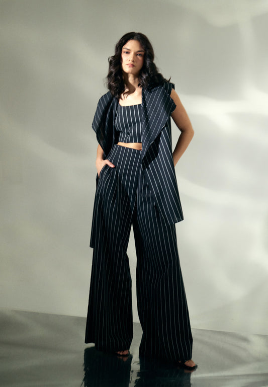 Raf Kite Sleeveless Top (Striped Black)