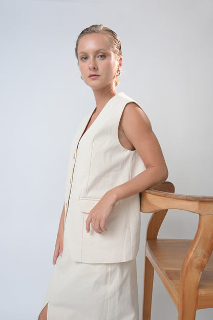 RAF Briar Sleeveless Vest Top (Cream)