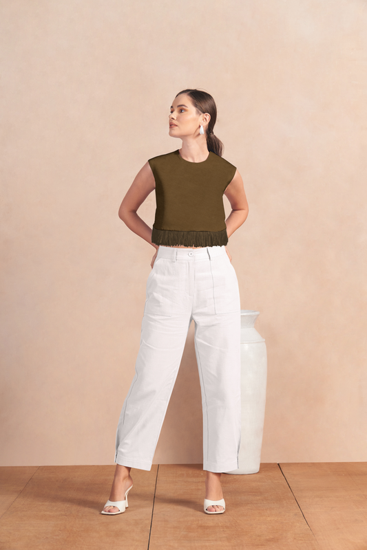 RAF Bienne Sleeveless Top (Plain Brown)