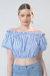 RAF Berkley Short Sleeve Top (Blue/White)