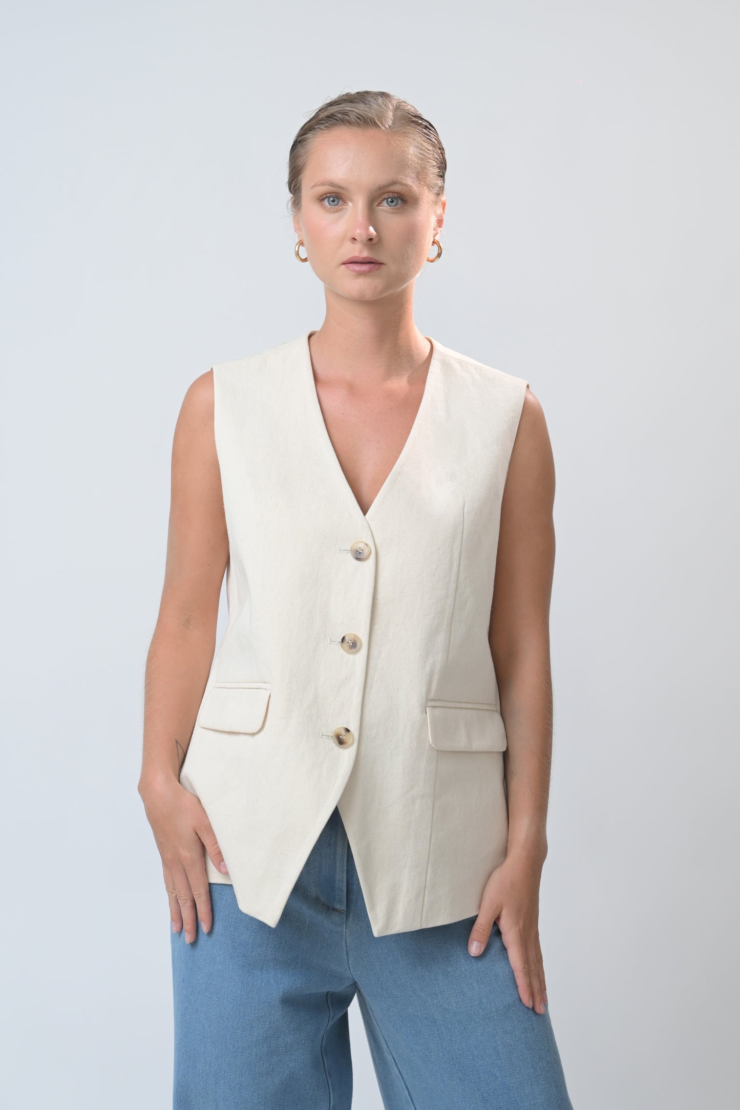 RAF Briar Sleeveless Vest Top (Cream)