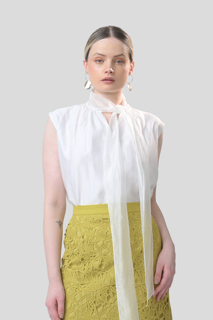 RAF Boheme Sleeveless Top (Plain White)