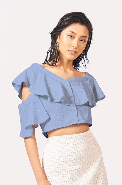 RAF Cereza Short Sleeve Top (Denim Blue)