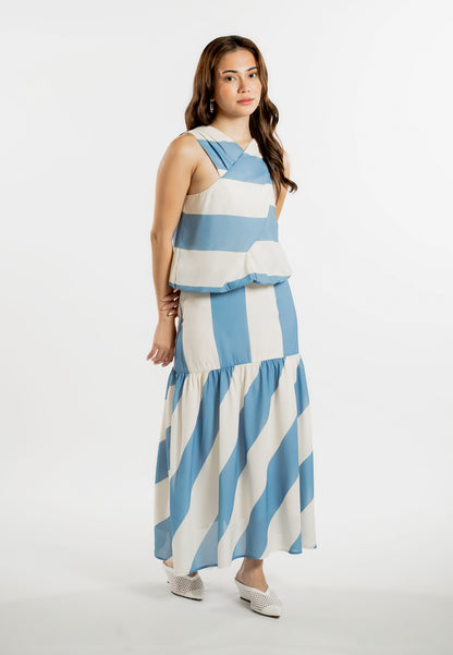 RAF Line Sleeveless  Top (Striped Blue)