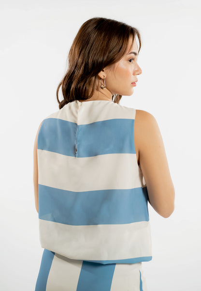 RAF Line Sleeveless  Top (Striped Blue)