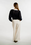 RAF Lyre Long Sleeve Cardigan  (Navy/White)