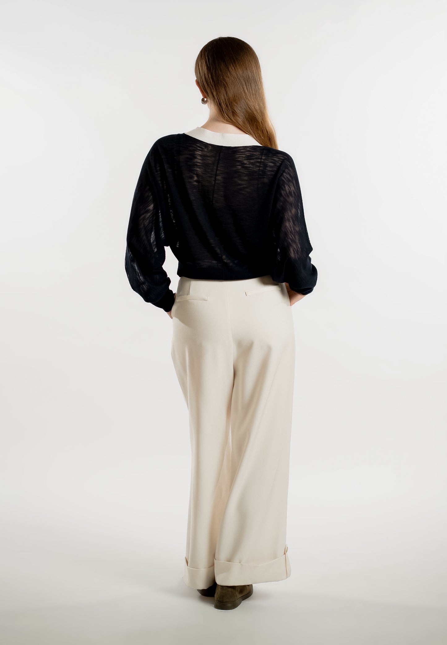RAF Lyre Long Sleeve Cardigan  (Navy/White)