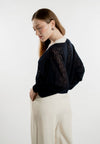 RAF Lyre Long Sleeve Cardigan  (Navy/White)