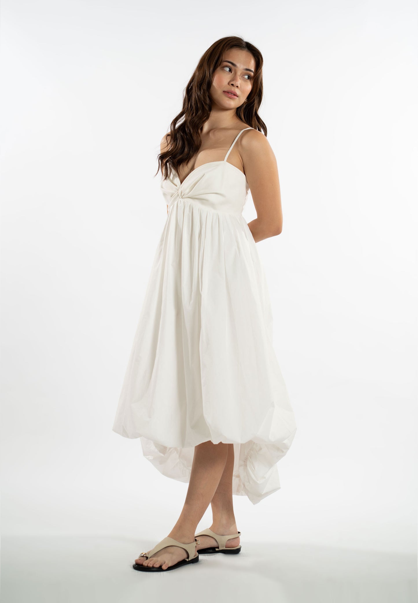 RAF Lounge Sleeveless Dress  (White)