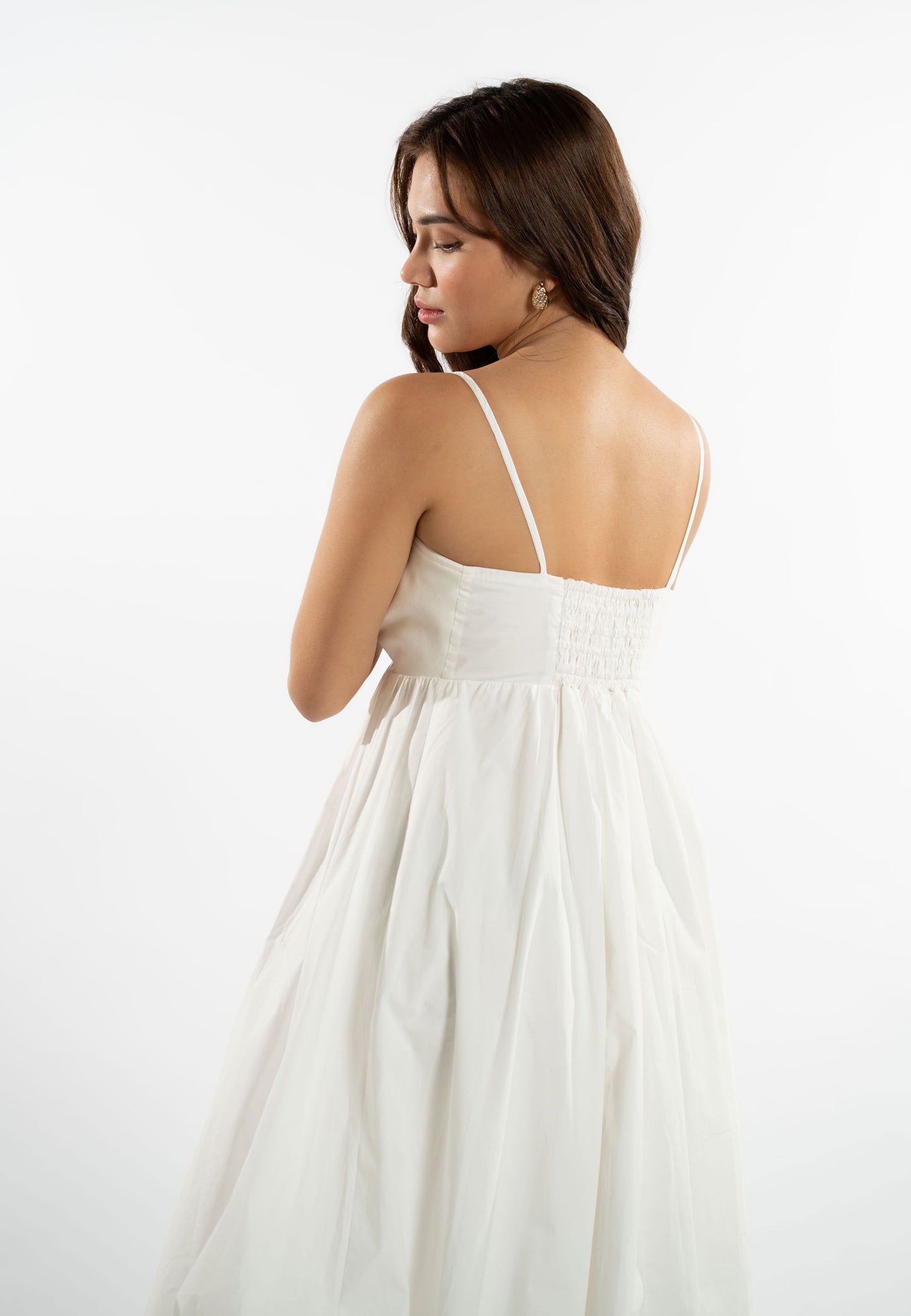 RAF Lounge Sleeveless Dress  (White)