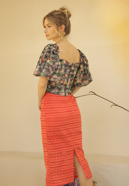 RAF X Debbie Co Hyacinth Skirt (Red Orange)