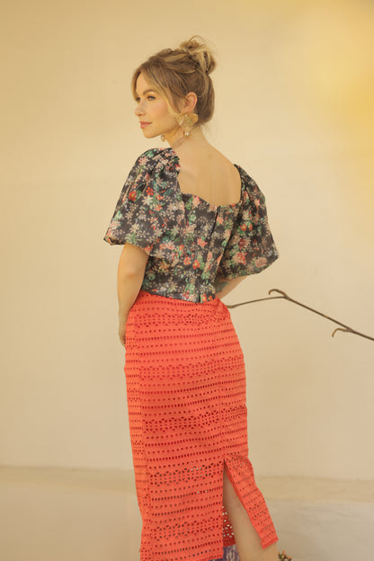 RAF X Debbie Co Hyacinth Skirt (Red Orange)