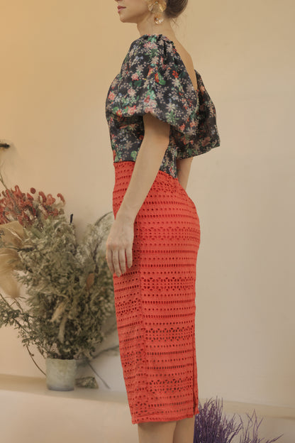 RAF X Debbie Co Hyacinth Skirt (Red Orange)