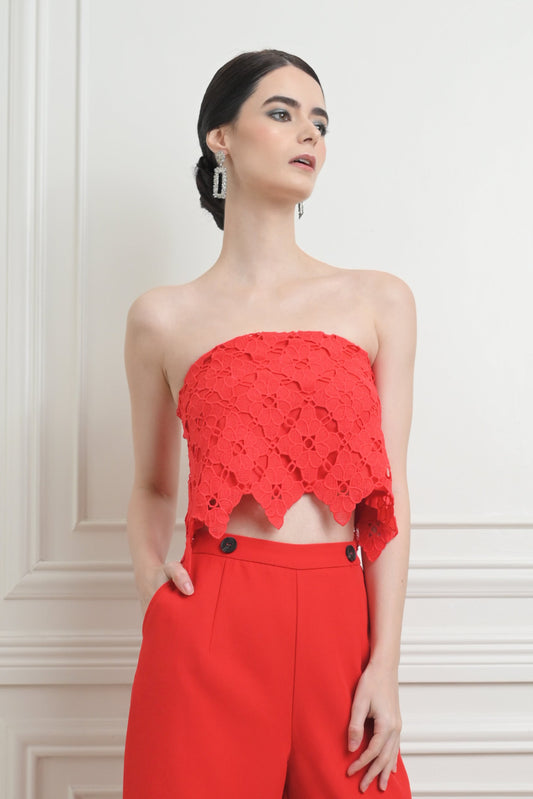 RAF Iris Tube Top (Red)