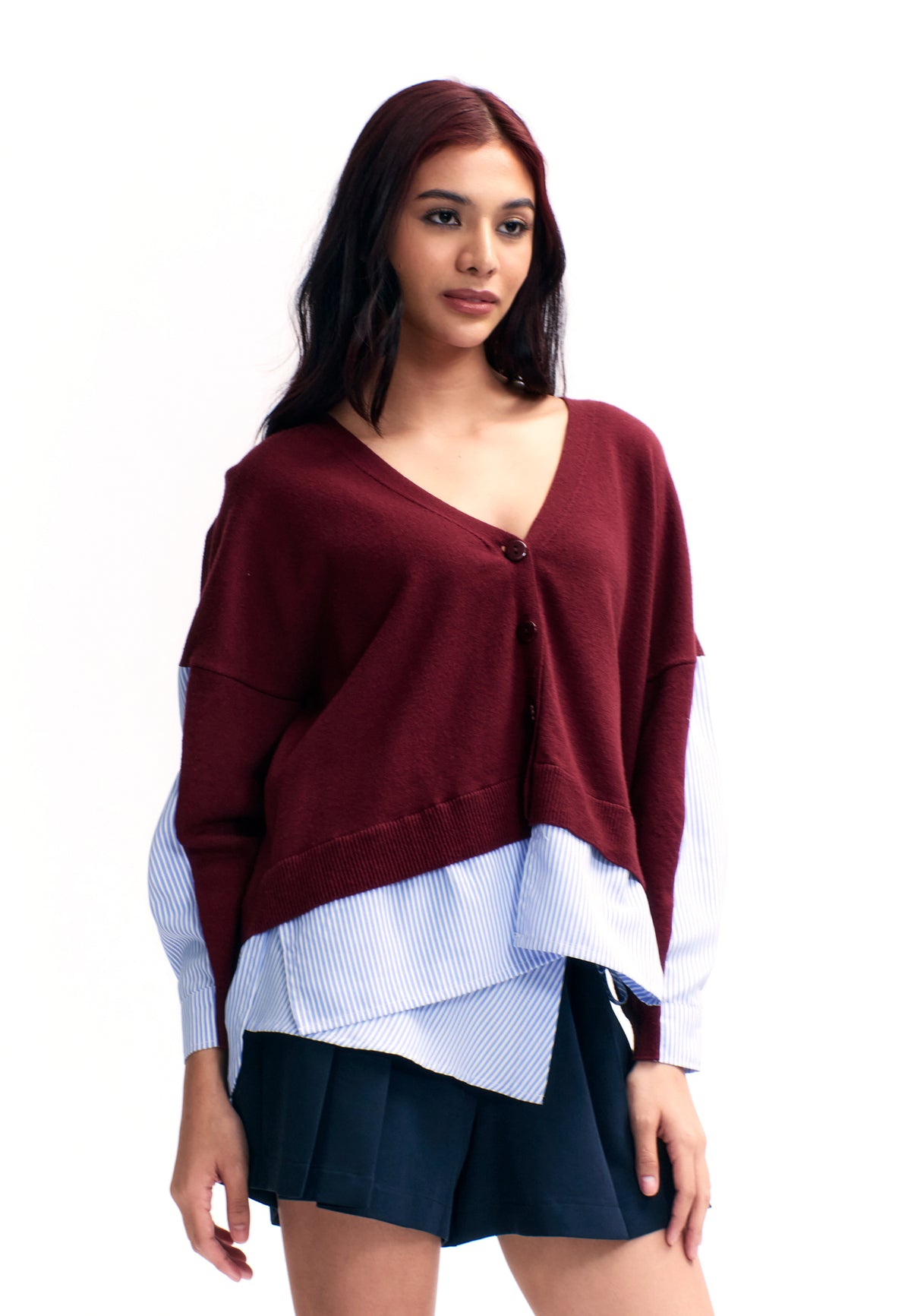 RAF Truly Long Sleeve Top (Striped Red)