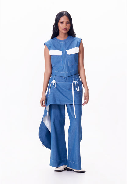 R.A.F. X nicolò  NP001 Sleeveless Top (Lt.Blue)