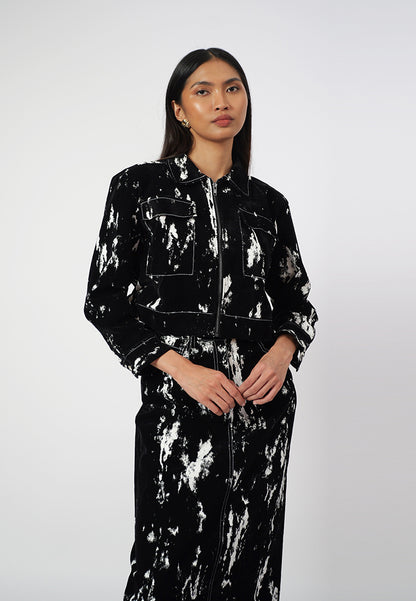 RAF Ivor Long Sleeve Jacket  (Black/White)