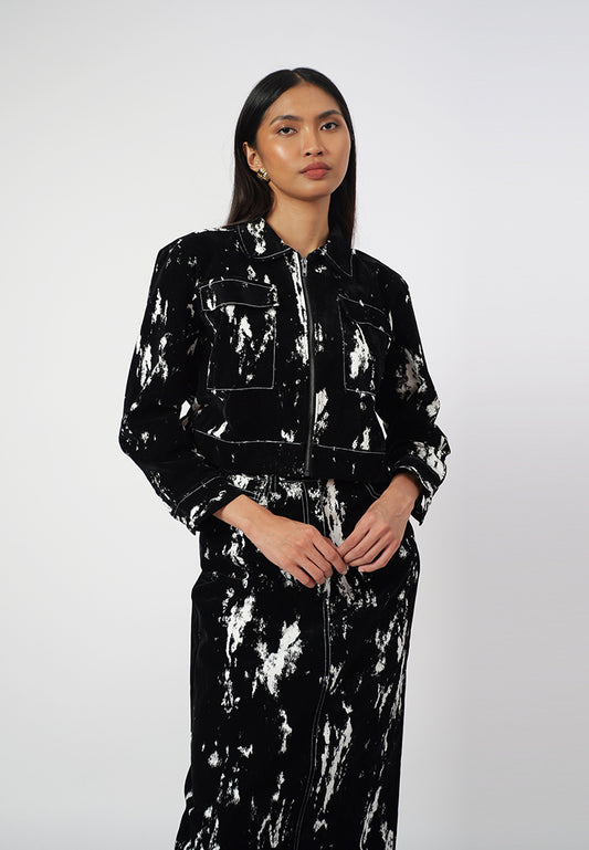 RAF Ivor Long Sleeve Jacket  (Black/White)