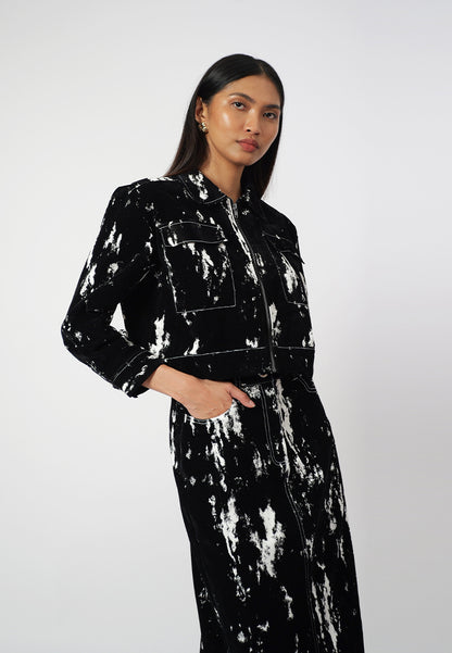 RAF Ivor Long Sleeve Jacket  (Black/White)