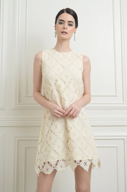 RAF Iris Sleeveless Dress (Ivory)