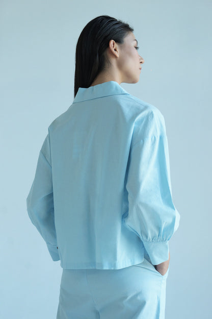 RAF Faux Long Sleeve Top (Light Blue)