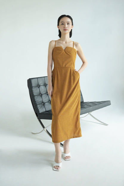 RAF Fillet Sleeveless Dress (Caramel)