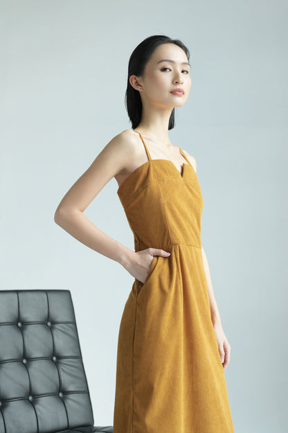 RAF Fillet Sleeveless Dress (Caramel)