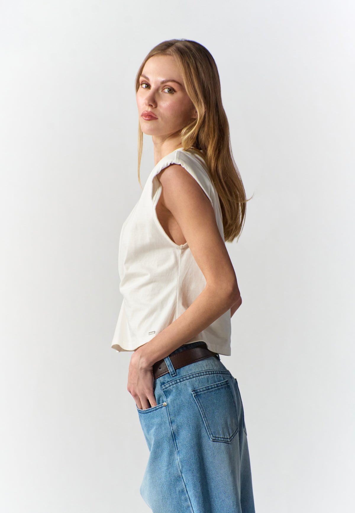 RAF Sax Extended Sleeve  Top (Offwhite)